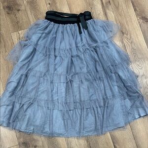 Buru Chic Layered Tulle Skirt with Ribbon